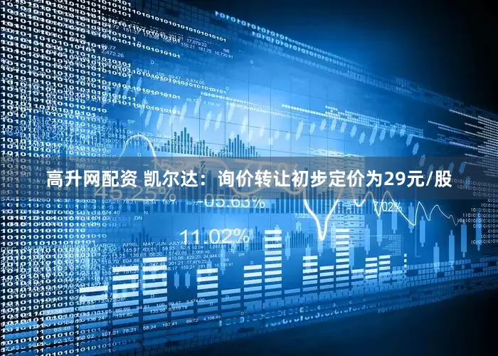 高升网配资 凯尔达：询价转让初步定价为29元/股